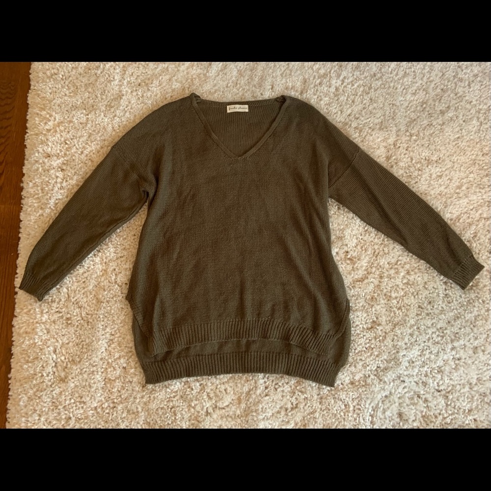 Frankie Phoenix Knit Olive Green Sweater